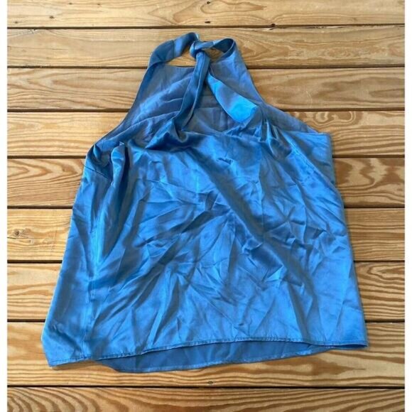 Loulou Studio 100% Silk Sleeveless Blouse Size Medium Women’s Blue - Picture 2 of 7